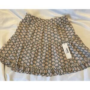 Bishop And Young Floral Print Mini Skirt Size Large
